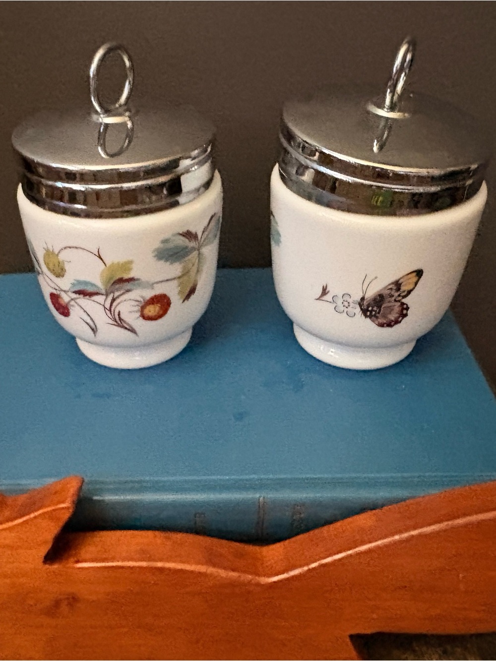 Vintage Royal Worcester porcelain egg coddlers